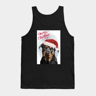 Rottweiler Merry Christmas Santa Dog Tank Top